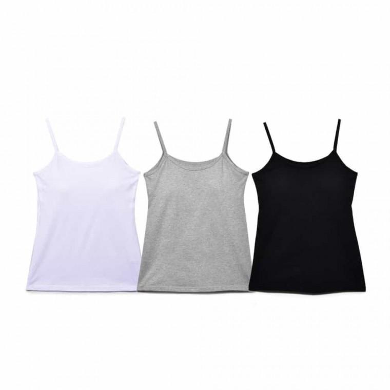 40수 면스판 브라끈런닝 여성면런닝 심리스나시 브라탑나시