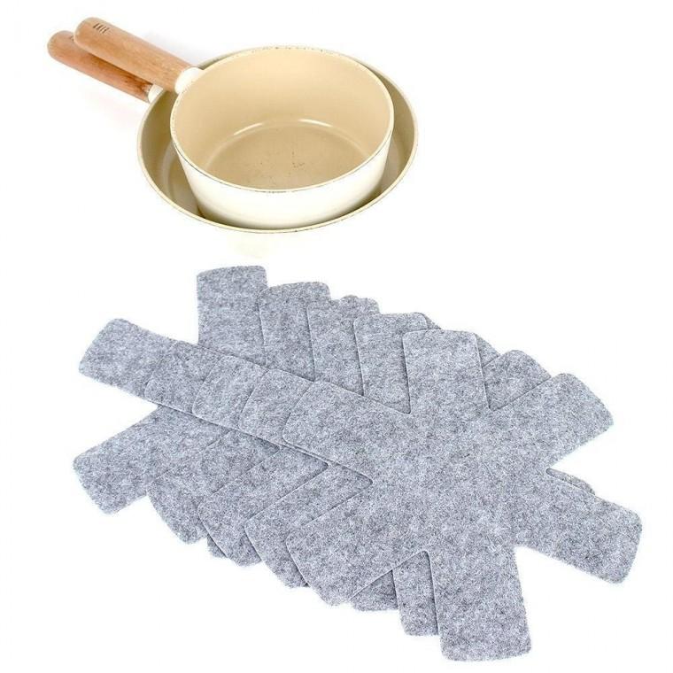 후라이팬 위생적인 스크래치 보호패드 5개입