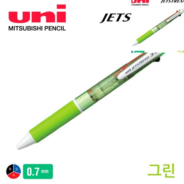 제트스트림 3색 볼펜 0.7mm 그린 사무용볼펜 고급펜 교회볼펜