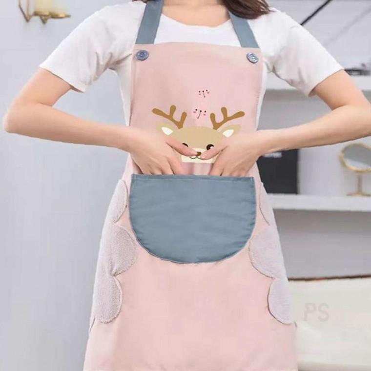 앞치마 사슴 블루 카페앞치마 공방앞치마 식당앞치마 미용실앞치마 방수앞치마