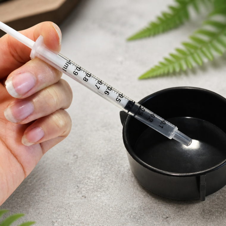 파충류 먹이 급여 반려동물 약 투약기 레진 아트 주사기 1ml