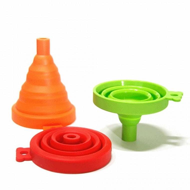멀티형 실리콘 접는형 곰돌이 깔대기 1P 깔때기