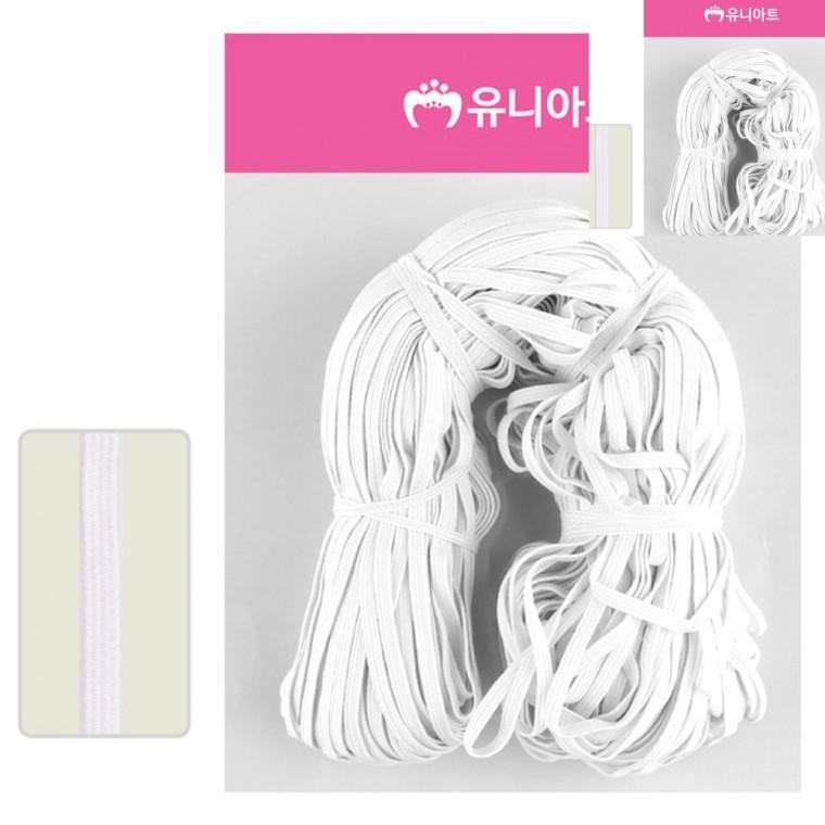 4골 밴드 흰색 고무줄 문구용고무줄 4골밴드