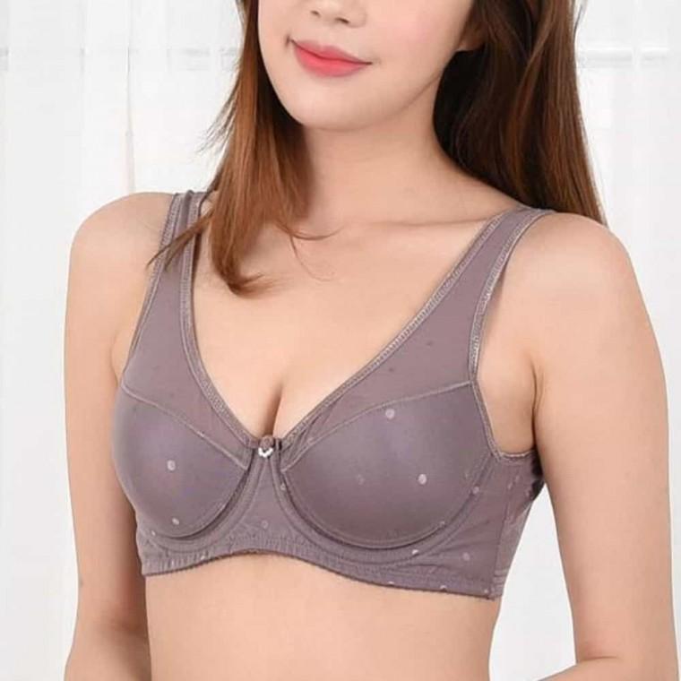 도트무늬 런닝형 여성 풀컵 B컵브라 통기성브라 메쉬브라 풀컵브라