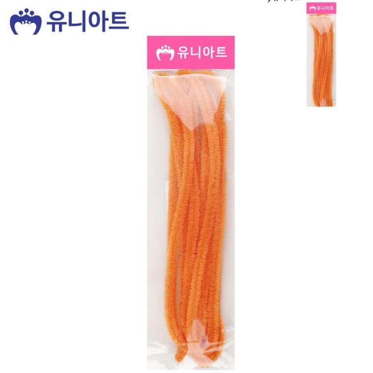트리장식철사모루 칼라철사모루 공예만들기 반짝이모루 모루철사 나만의 모루인형 만들기 인형재료 주황