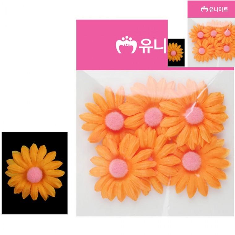 뿅국화 주황 유치원환경판 인테리어조화 미니조화꽃