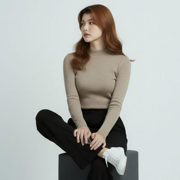 콜마인 캐시미어 하프넥 니트 폴라티 SD-260206