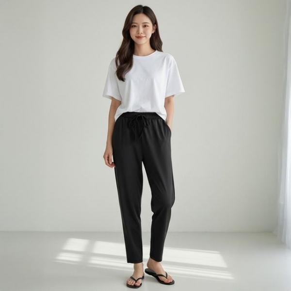 제나 허리밴딩 시원한 쿨 냉감 바지 SD-260204