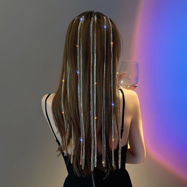 LED 헤어피스 반짝 헤어핀 붙임머리 행사 파티용