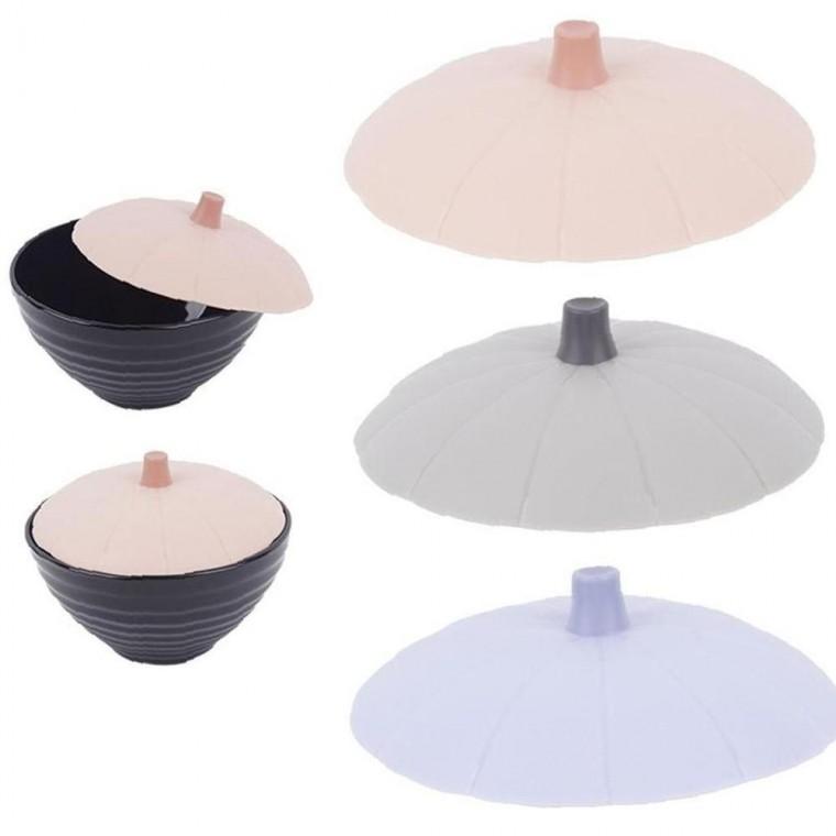 실리콘 밥그릇 균형감 덮개 12.5cm (색상랜덤)