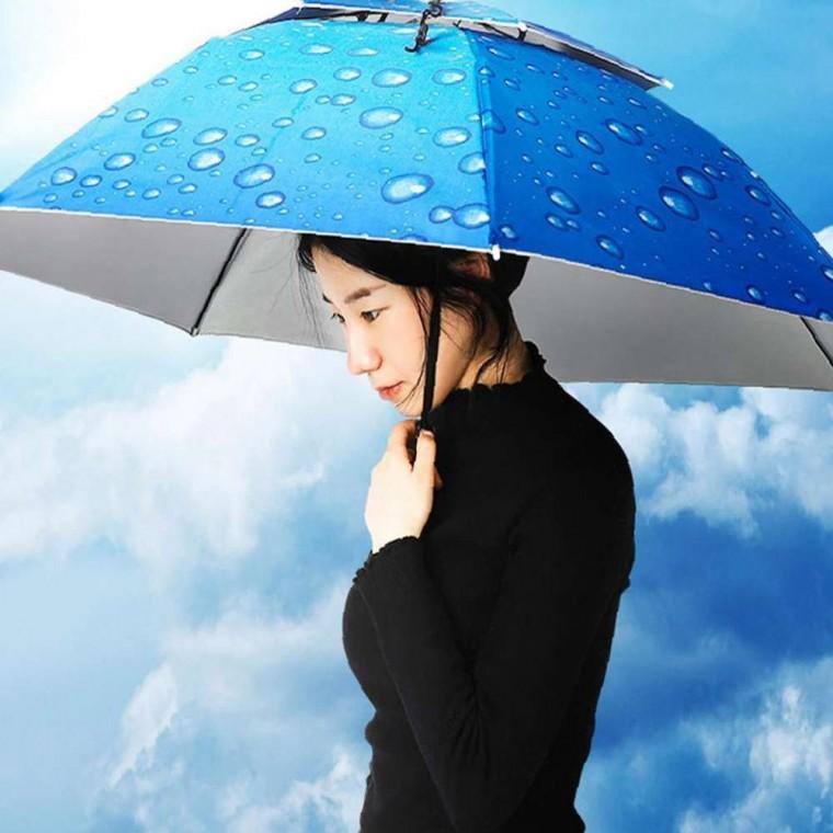 우산모자 77cm 국방색 농사모자 햇빛가리개모자 농부모자 밭일의자 일모자