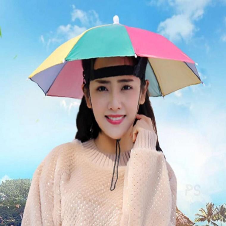 우산모자 30cm 국방색 낚시모자 자외선차단모자 파라솔모자 밭일모자 밀집모자