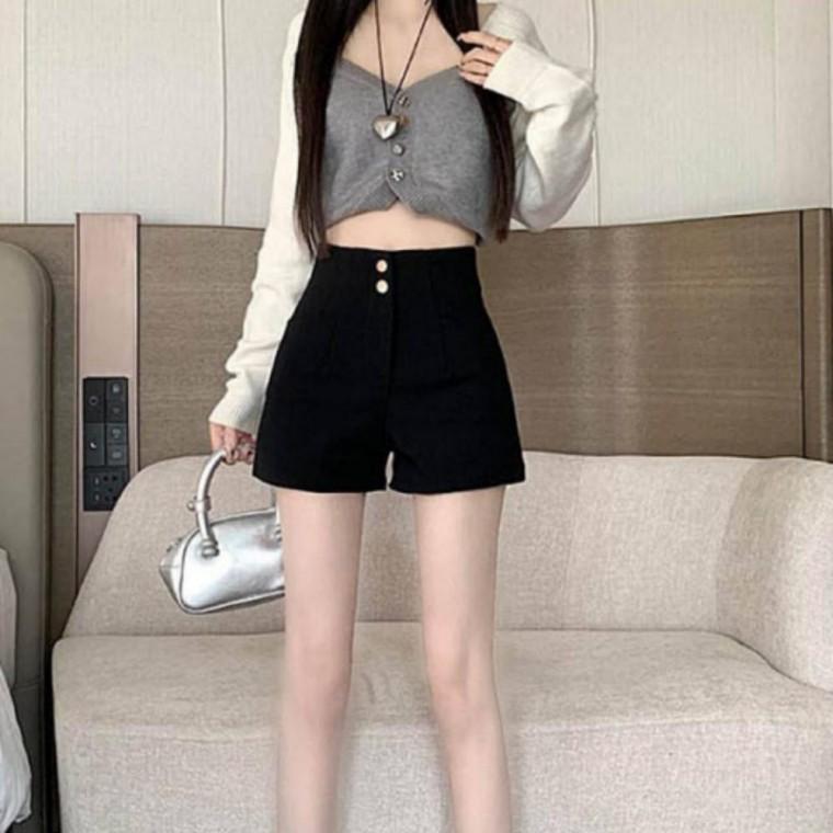 여자 숏팬츠 면 하이웨스트 A라인 슬림 반바지 3부