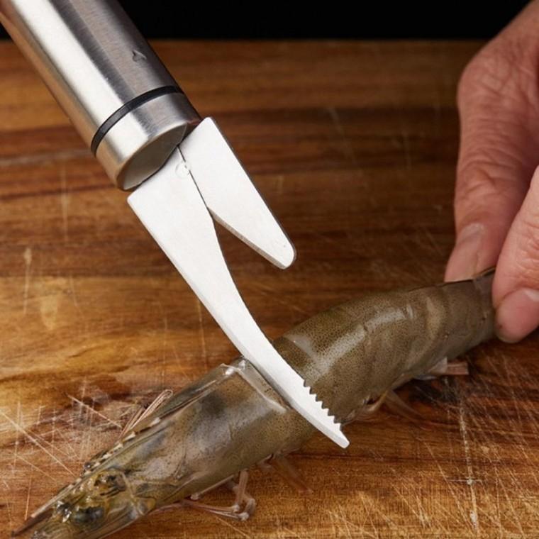 새우까는 스텐 제거기 손질 필러 껍질 칼 도구 새우 스텐 칼 요리도구