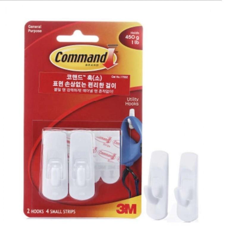 3M코맨드다용도훅소형17002 벽걸이훅 현관정리 소형훅