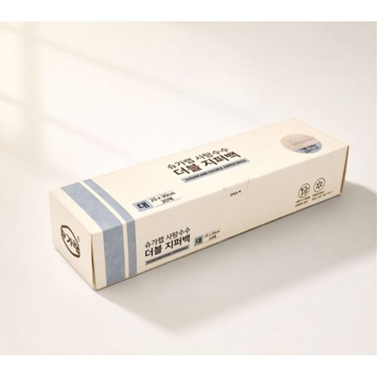 슈가랩 사탕수수 더블 지퍼백 대 20매
