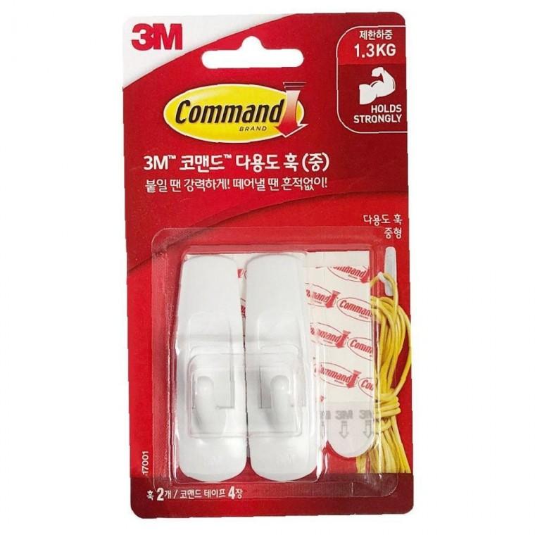 3M 멀티 편안한 훅(중)2p (17001) 후크 벽후크 탈부착 소품