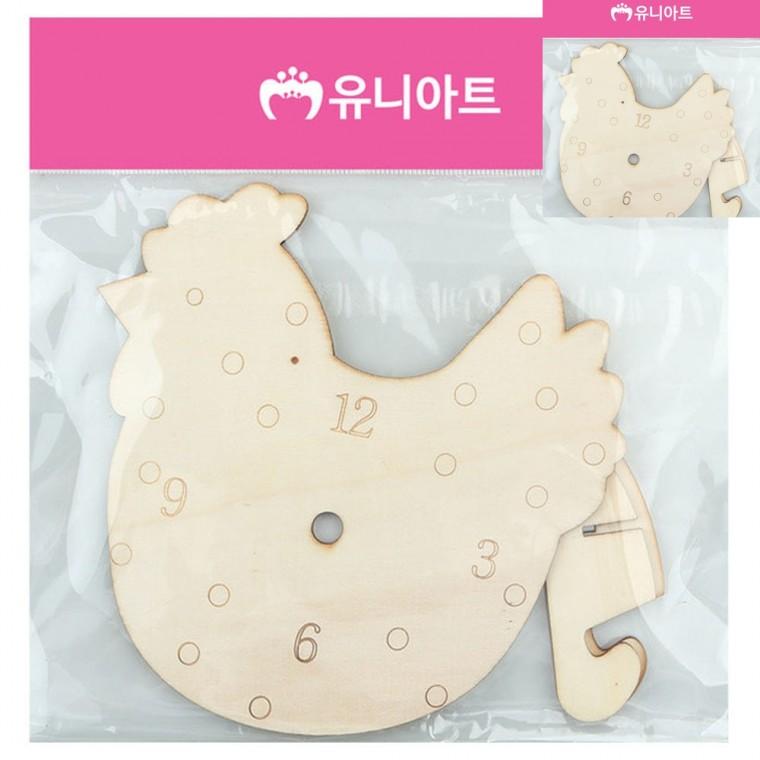 시계재료 나무 시계판 닭 시계만들기키트 시계만들기재료 유아만들기재료