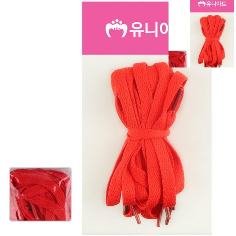 넙적 신발끈 빨강 유아미술놀이재료 컬러운동화끈 운동화신발끈