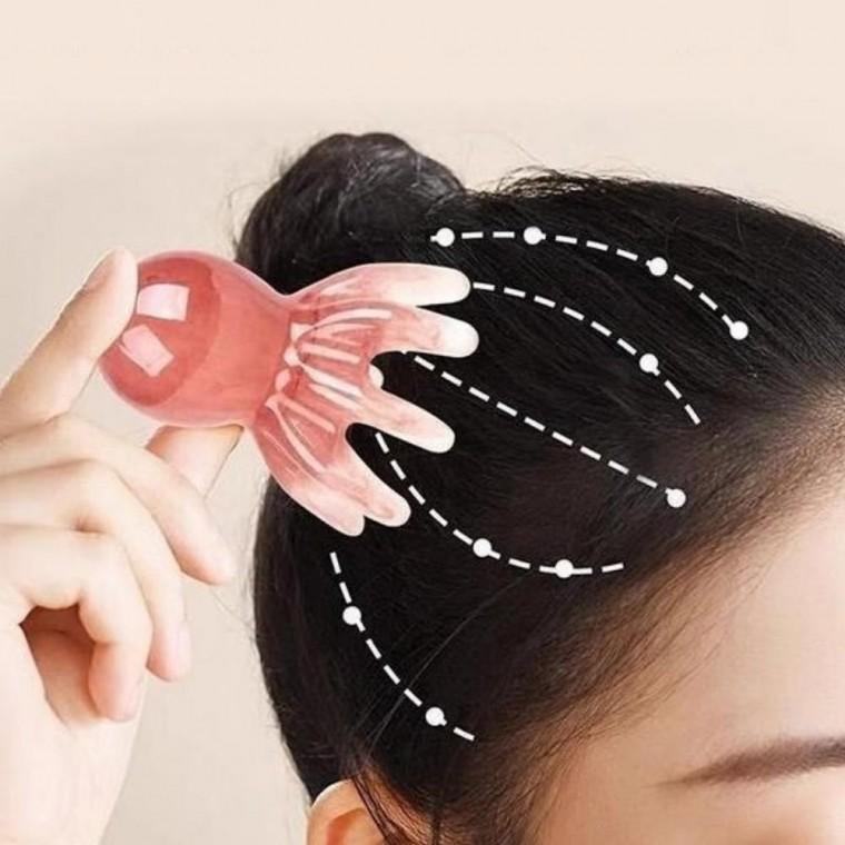 마사지기 문어 림프 목 두피 지압 마사지 괄사빗 목마사지 건강용품