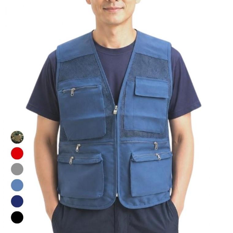 국산 작업복 조끼 여름 망사 낚시 등산 단체 조끼