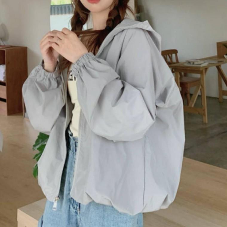 후드 루즈핏 경량 점퍼 쿨 집업 등산 여름 메쉬 바람막이 통기성