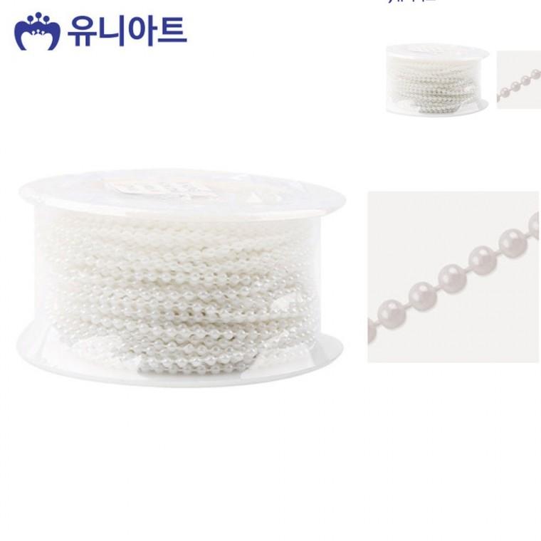 롤체인줄 흰색 비즈줄 비즈공예 롤체인비즈
