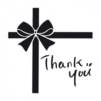베이킹 스텐실도안 리본 감사합니다 Thank you CTA2