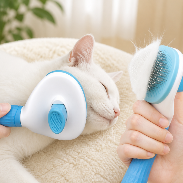 강아지 고양이 셀프 클리닝 빗 반려동물 슬리커 브러쉬