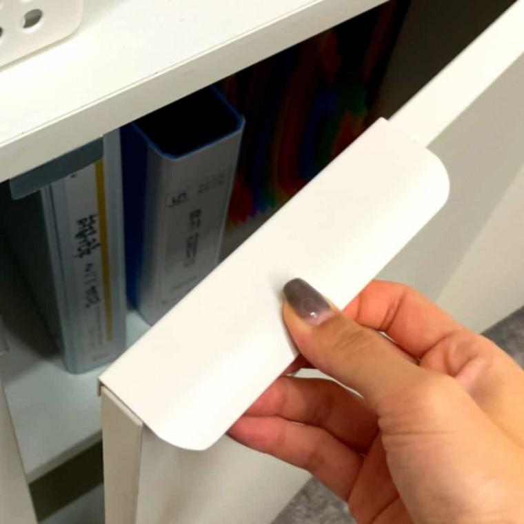 히든손잡이 화이트 150 신발장손잡이 장롱손잡이 수납장손잡이