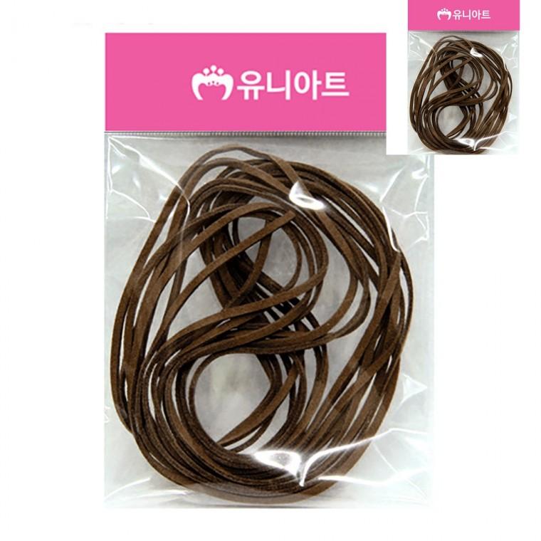 가죽공예끈 진갈색 가죽팔찌부자재 스웨이드끈 목걸이가죽끈