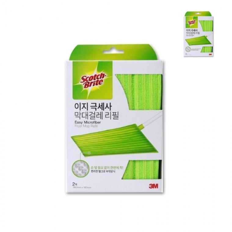 극세사 막대걸레 리필 2매 380mm x 140mm 물걸레 극세사막대걸레 물걸레밀대