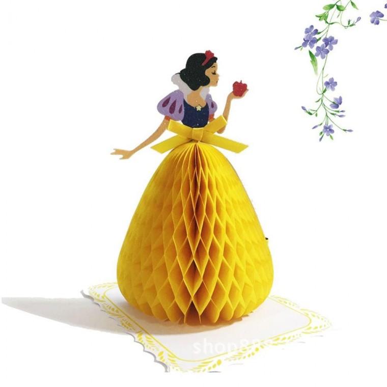 3D 손쉬운 입체카드 춤추는 공주 옐로우공주 메세지카드