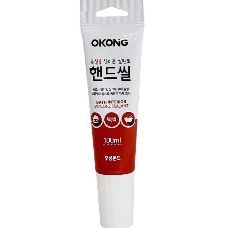 오공 욕실용용 넉넉한 핸드씰 100ml (백색1594) 실리콘 틈새충진