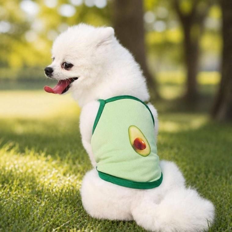 고양이 민소매 옷 민소매 캐릭터 여름 반려동물 강아지 티셔츠