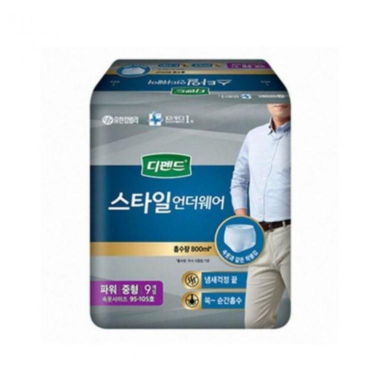 남성용 파워 중형 요실금 팬티형 패드 기저귀 9입