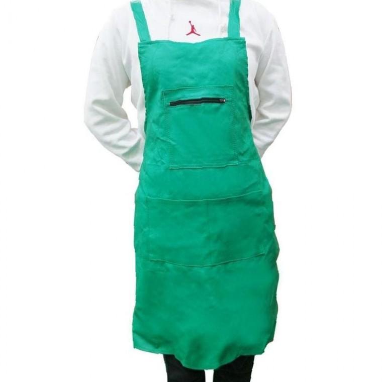 포켓 가죽앞치마 소프트 그린