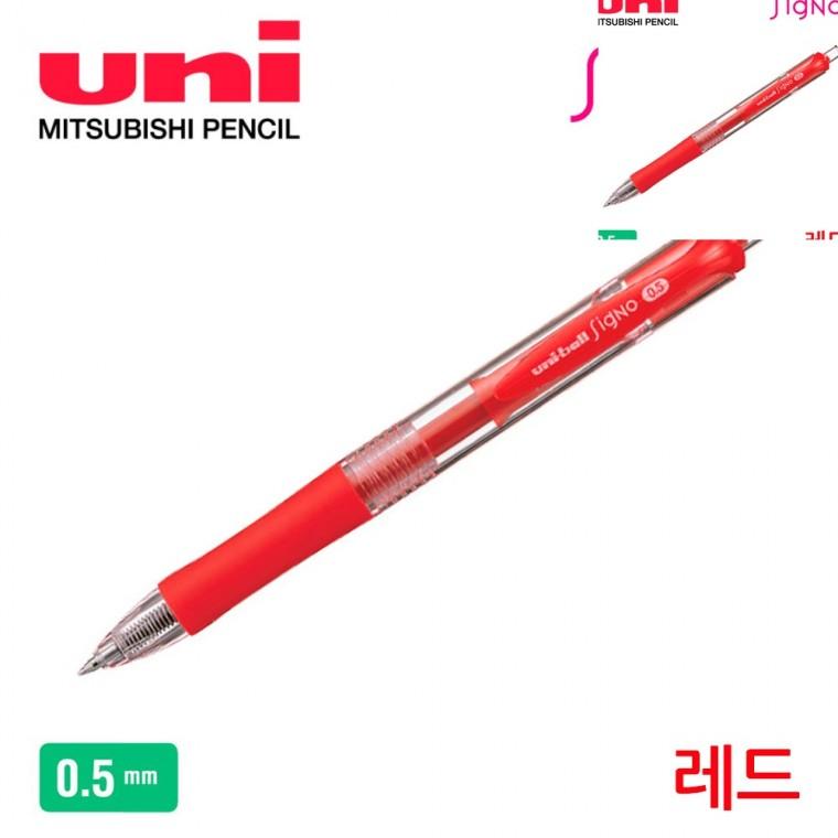 팬 교회볼펜 선물볼펜 귀여운볼펜 회사볼펜 유니볼 시그노 152 겔펜 0.5mm 12개입 레드