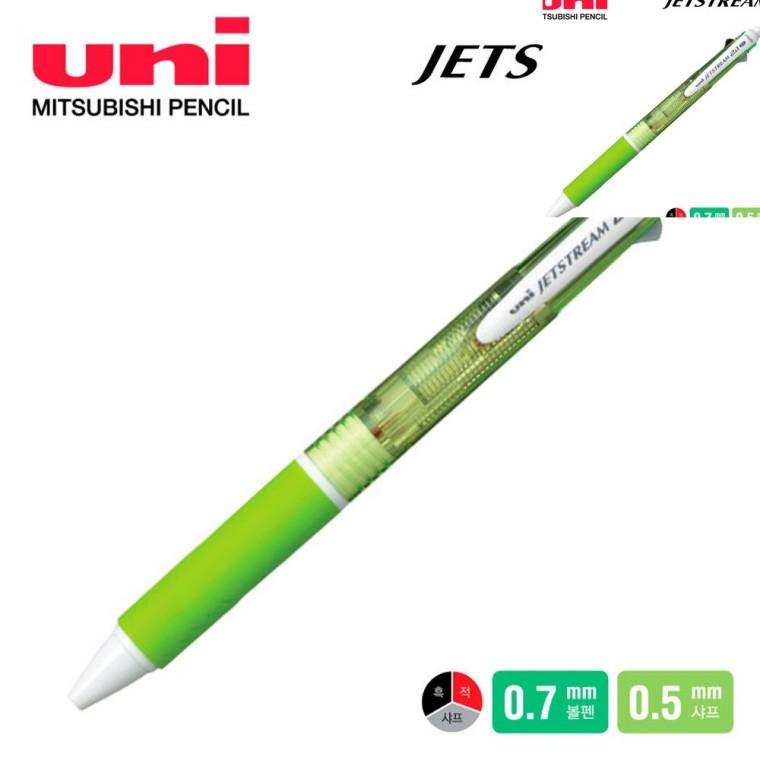 제트스트림 2플러스1 멀티펜 0.7mm 그린 귀여운볼펜 종이볼펜 볼펜