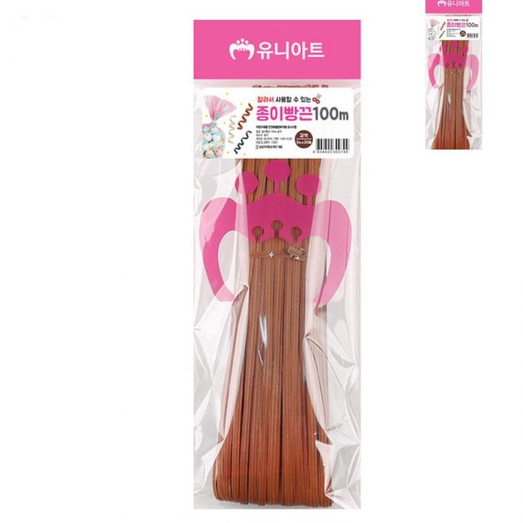 종이 빵끈 선물포장 끈 100m 갈색 선물상자끈 꽃포장끈 포장지끈