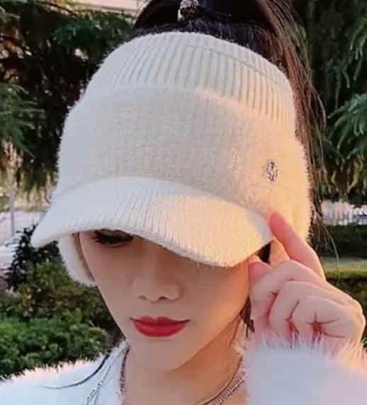 방한 골프 귀달이 니트 썬캡 골프방한모자 겨울여성모자 골프겨울모자