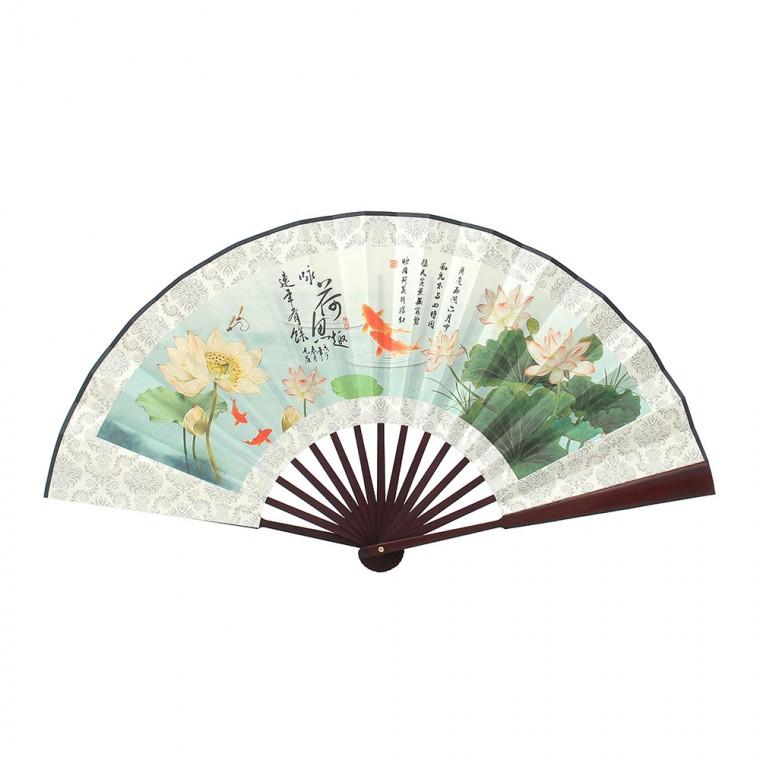 고급 코팅 풍경 부채 휴대용 접이식부채/랜덤출고