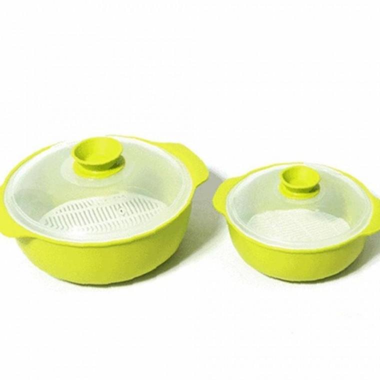 컴팩트 쿡앤밥찜기2p(칼라찜기) 전자렌지 계란찜기