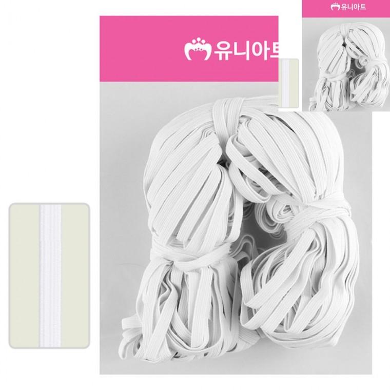 6골 밴드 흰색 6골고무줄 생활고무줄 업소용고무줄