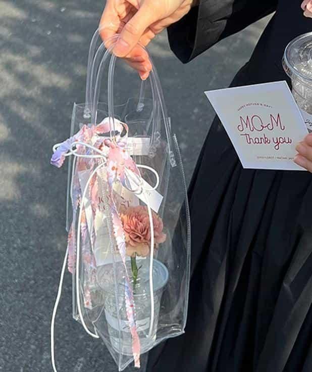 PVC 와인 칠링백 25cm 아이스버킷 와인캐리어 샴페인칠링백