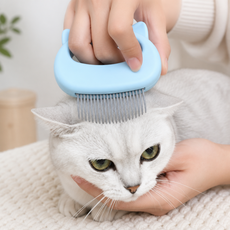 고양이 빗 마사지기 엉킨털 죽은털 제거 브러시 반려묘 케어 용품