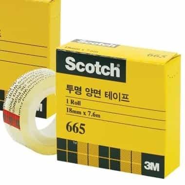 3M 투명양면테이프 리필 12x6.35m 양면테이프투명 양면접착테이프 종이양면테이프