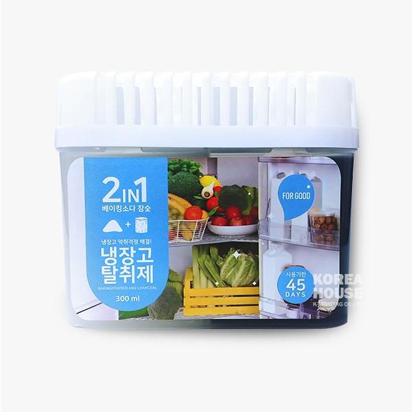 [도매포유]2in1 냉장고 탈취제 베이킹숯 300ml