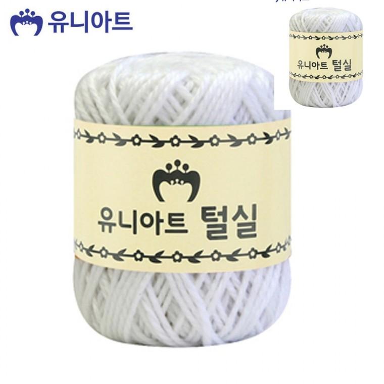 지관실 흰색 뜨개질털실 두꺼운털실 털실