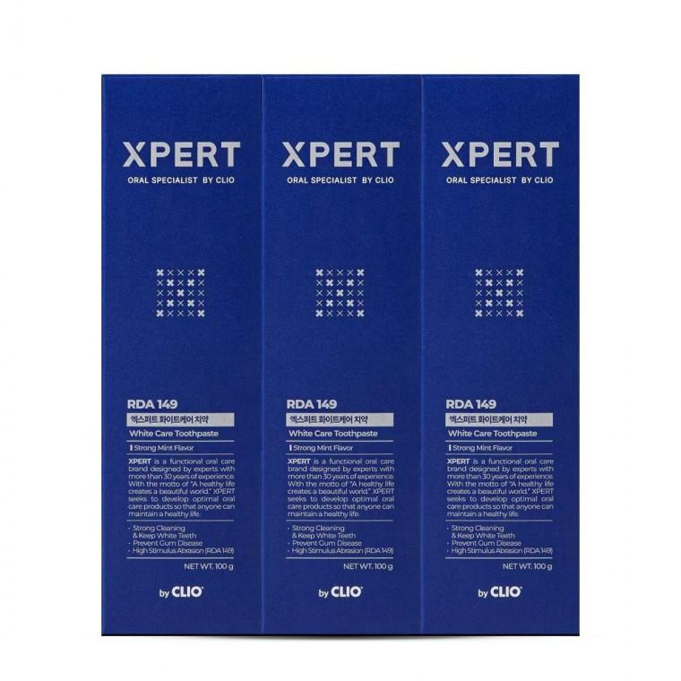 크리오 엑스퍼트 화이트케어 고세정 연마 치약 100g 3개입